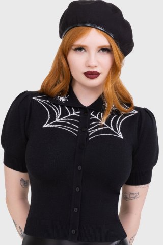 🔥SALE🔥SPIDERWEB CROPPED CARDIGAN / カーディガン【SOURPUSS