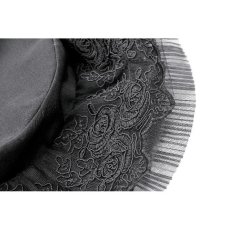 画像9: Gothic Playful Sun Hat with Pleated Rose Trim / ボンネット【DARK IN LOVE】 (9)