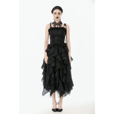 画像10: Chic Layered Fluffy Chiffon & Lace Skirt / スカート【DARK IN LOVE】 (10)