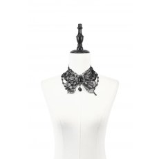 画像2: Gothic Butterfly Lace Choker with Black Beads / ネックレス【DARK IN LOVE】 (2)