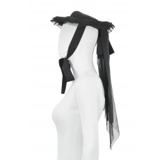 画像3: Gothic Playful Sun Hat with Pleated Rose Trim / ボンネット【DARK IN LOVE】 (3)