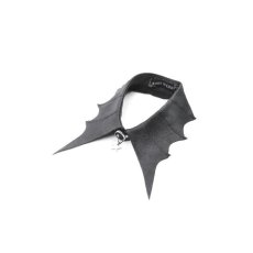 画像2: Punk Batwing Leather Choker with O-Ring / 付け襟【DARK IN LOVE】 (2)