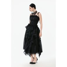 画像8: Elegant Floral Jacquard Bustier with Lace & Rose Detail / コルセットトップス【DARK IN LOVE】 (8)