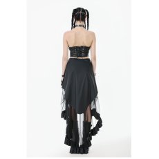 画像8: Metal Studded Punk Skirt with Mesh Tail and Pockets / スカート【DARK IN LOVE】 (8)