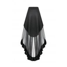 画像3: Metal Studded Punk Skirt with Mesh Tail and Pockets / スカート【DARK IN LOVE】 (3)