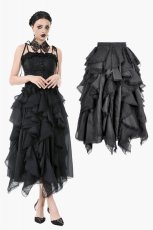 画像1: Chic Layered Fluffy Chiffon & Lace Skirt / スカート【DARK IN LOVE】 (1)