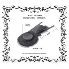 画像10: Gothic Playful Sun Hat with Pleated Rose Trim / ボンネット【DARK IN LOVE】 (10)