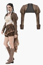 画像1: Steampunk Vintage Metal Detail Shoulder Cape / ジャケット【DARK IN LOVE】 (1)