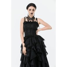 画像4: Elegant Floral Jacquard Bustier with Lace & Rose Detail / コルセットトップス【DARK IN LOVE】 (4)