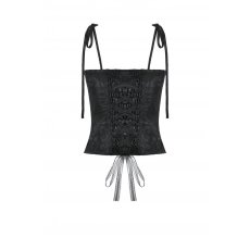 画像3: Elegant Floral Jacquard Bustier with Lace & Rose Detail / コルセットトップス【DARK IN LOVE】 (3)