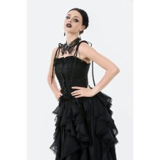 画像7: Elegant Floral Jacquard Bustier with Lace & Rose Detail / コルセットトップス【DARK IN LOVE】 (7)