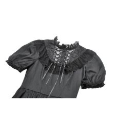 画像11: Gothic Lace-Up Lolita Puff Sleeve Dress / ワンピース【DARK IN LOVE】 (11)