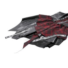 画像12: Punk Inked Plaid Dress with Faux Leather Splice & Grommet Lace-Up / ワンピース【DARK IN LOVE】 (12)