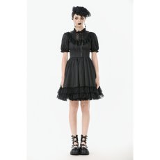 画像8: Gothic Lace-Up Lolita Puff Sleeve Dress / ワンピース【DARK IN LOVE】 (8)