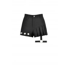 画像2: Asymmetry Rivet Punk Shorts with Leg Strap / ショートパンツ【DARK IN LOVE】 (2)