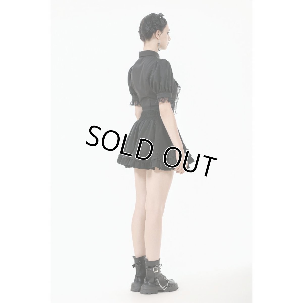 画像11: Gothic Short-Sleeve Blouse / Black / トップス【DARK IN LOVE】 (11)