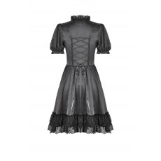 画像3: Gothic Lace-Up Lolita Puff Sleeve Dress / ワンピース【DARK IN LOVE】 (3)