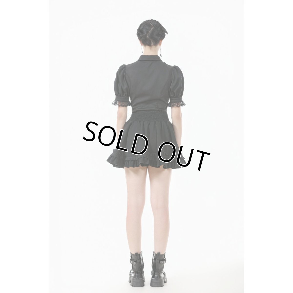 画像12: Gothic Short-Sleeve Blouse / Black / トップス【DARK IN LOVE】 (12)