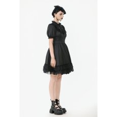 画像9: Gothic Lace-Up Lolita Puff Sleeve Dress / ワンピース【DARK IN LOVE】 (9)
