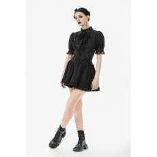 画像7: Gothic Short-Sleeve Blouse / Black / トップス【DARK IN LOVE】 (7)