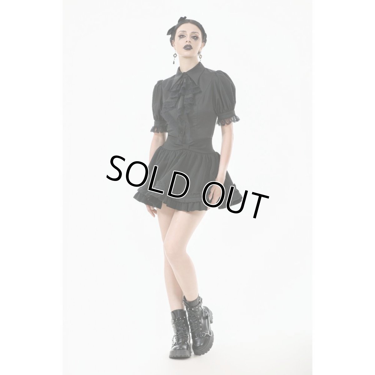 画像6: Gothic Short-Sleeve Blouse / Black / トップス【DARK IN LOVE】 (6)