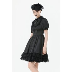 画像4: Gothic Lace-Up Lolita Puff Sleeve Dress / ワンピース【DARK IN LOVE】 (4)