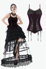 画像1: Gothic Burgundy Velvet top / キャミトップス【DARK IN LOVE】 (1)