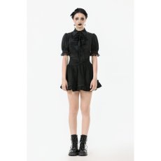 画像9: Gothic Short-Sleeve Blouse / Black / トップス【DARK IN LOVE】 (9)