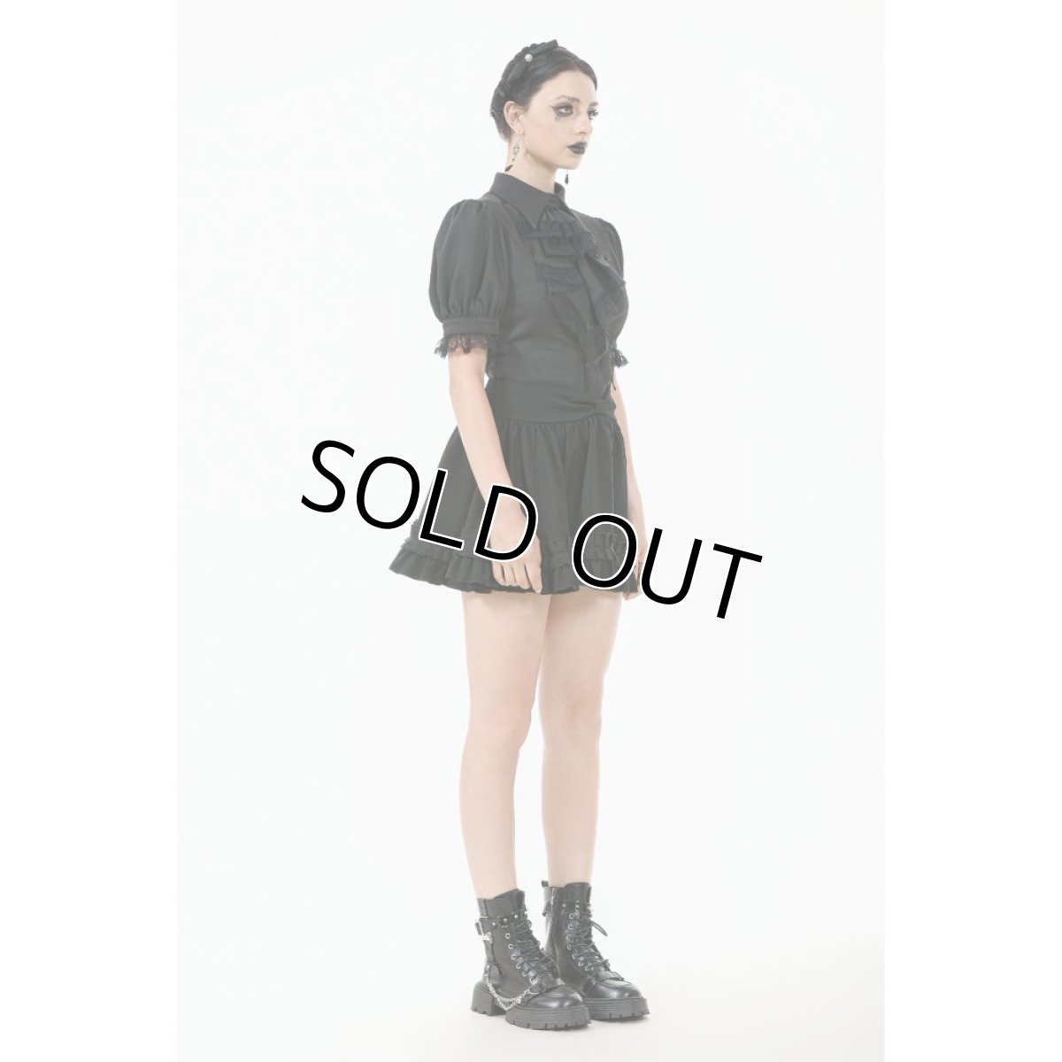 画像10: Gothic Short-Sleeve Blouse / Black / トップス【DARK IN LOVE】 (10)