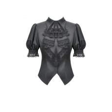 画像2: Gothic Short-Sleeve Blouse / Black / トップス【DARK IN LOVE】 (2)