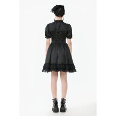 画像10: Gothic Lace-Up Lolita Puff Sleeve Dress / ワンピース【DARK IN LOVE】 (10)