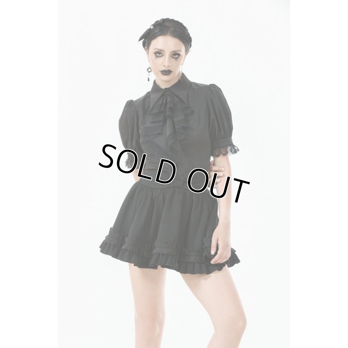 画像5: Gothic Short-Sleeve Blouse / Black / トップス【DARK IN LOVE】 (5)