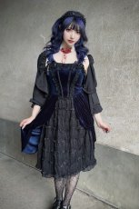 画像1: Indigo gothic lolita party doll dress / ワンピース【DARK IN LOVE】 (1)