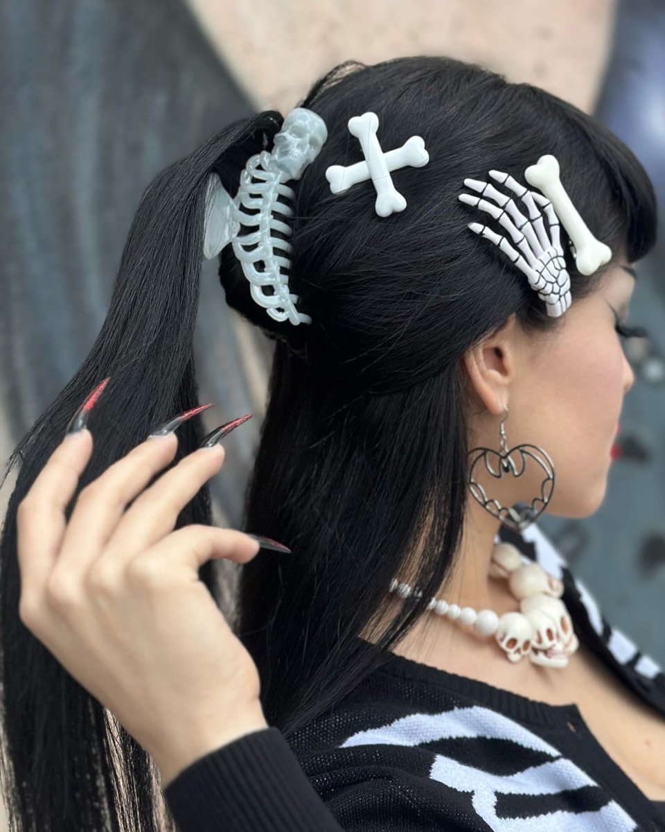 画像9: SKELETON BONE HAND / WHITE / ヘアクリップ【KREEPSVILLE 666】 (9)