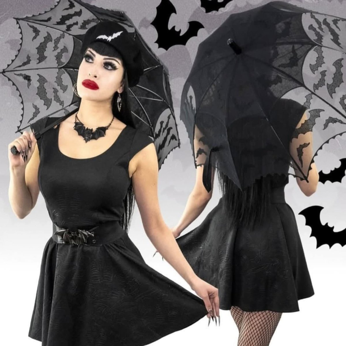 画像11: Bat Lace Parasol / レースパラソル / 傘【KREEPSVILLE 666】 (11)