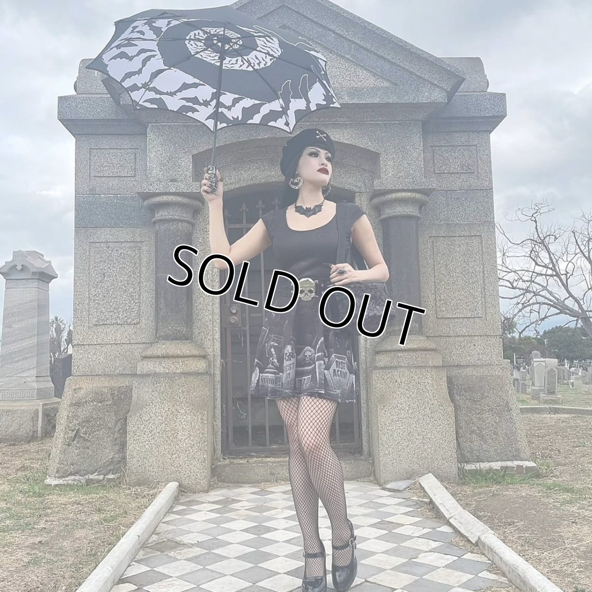 画像10: BAT SWIRL / 折りたたみ傘（ワンタッチ式）【KREEPSVILLE 666】 (10)