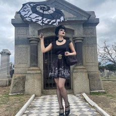 画像10: BAT SWIRL / 折りたたみ傘（ワンタッチ式）【KREEPSVILLE 666】 (10)