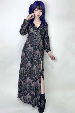 キルスター KILLSTAR フリル付きブラック半袖シャツ キルスター / KILLSTAR 】五分袖 Tシャツ MOON 月 XSサイズ