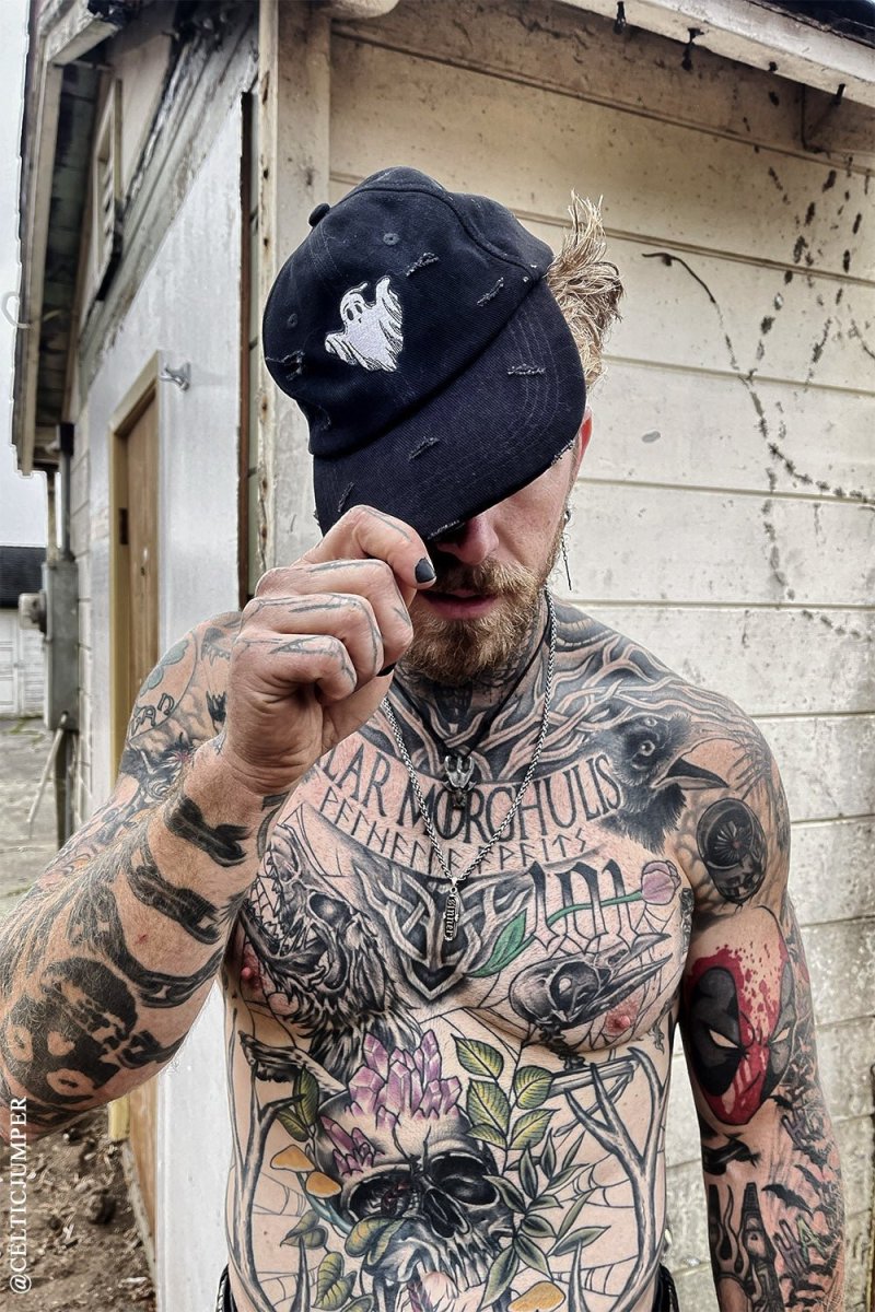 画像2: Ghost Pierced Baseball Cap / キャップ【VampireFreaks】 (2)