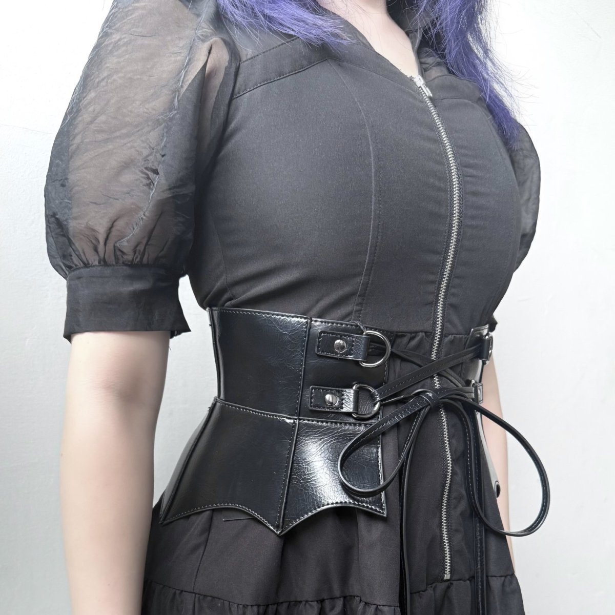 画像10: WETLAND BAT PEPLUM CORSET / 湿地のコウモリ / コルセットウエストベルト【KILL STAR】 (10)