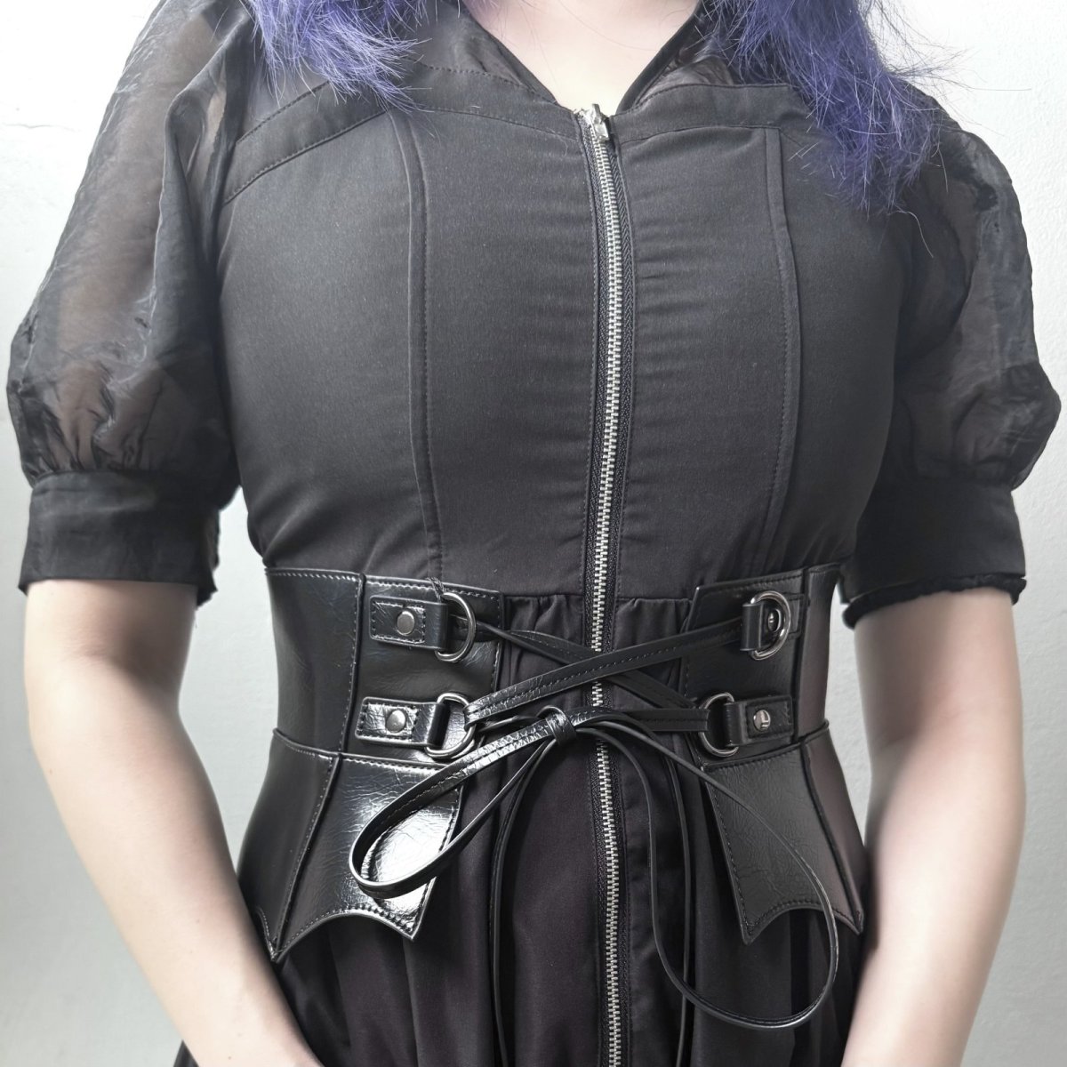 画像11: WETLAND BAT PEPLUM CORSET / 湿地のコウモリ / コルセットウエストベルト【KILL STAR】 (11)