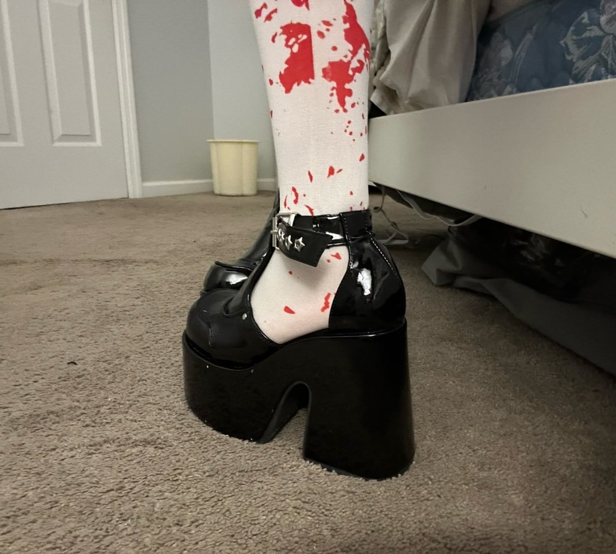 画像13: [取り寄せ]CAMEL-103 / エナメル/厚底ブーツサンダル【DEMONIA】 (13)