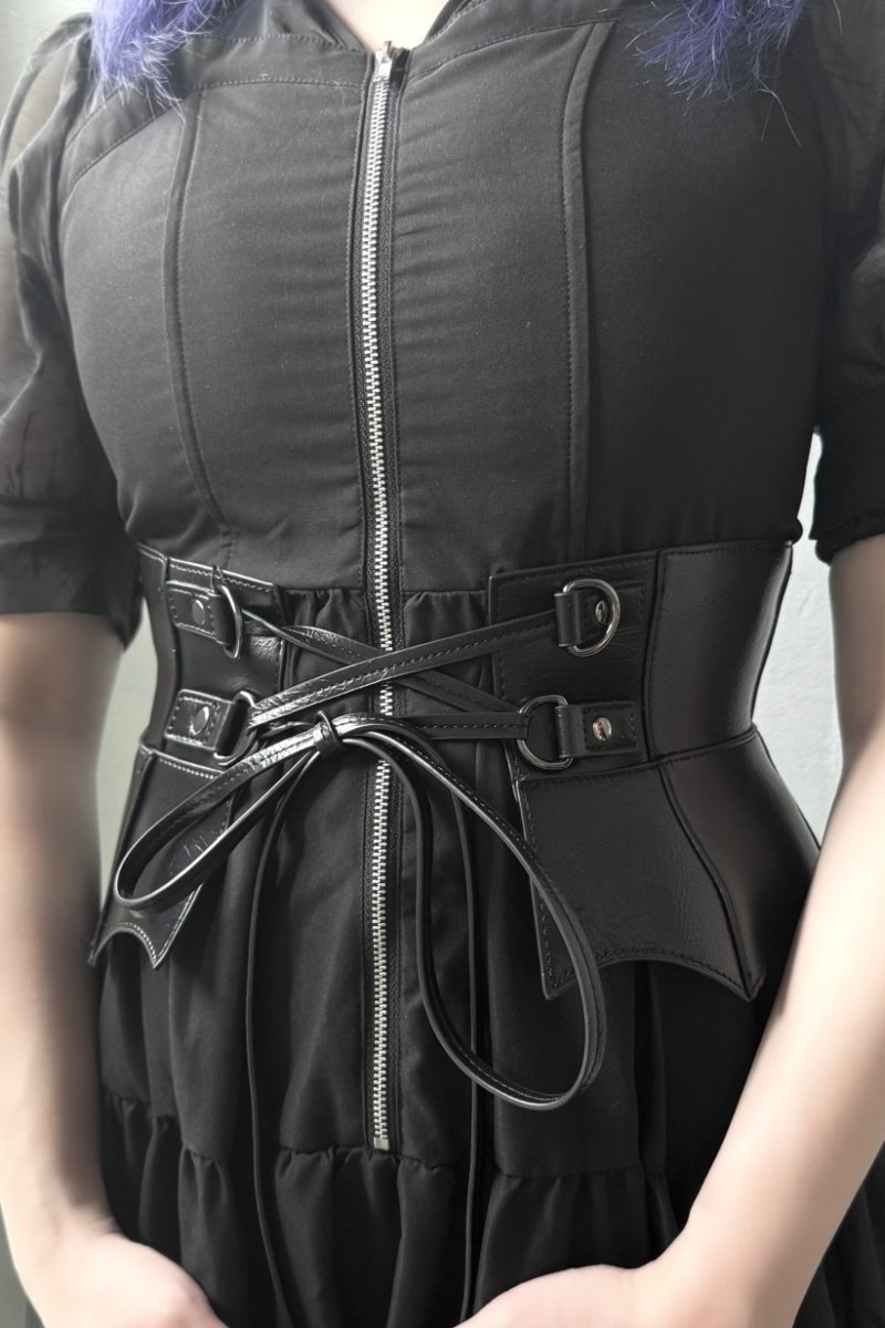 画像4: WETLAND BAT PEPLUM CORSET / 湿地のコウモリ / コルセットウエストベルト【KILL STAR】 (4)