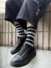 画像5: Creepy Crew Socks / Bone x Black Stripes / ソックス【VampireFreaks】 (5)