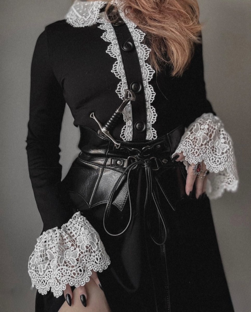 画像21: WETLAND BAT PEPLUM CORSET / 湿地のコウモリ / コルセットウエストベルト【KILL STAR】 (21)