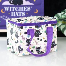 画像1: Cute and Creepy Cat Print Lunch Bag / 保冷バッグ【GOTHIC HOMEWARE】 (1)