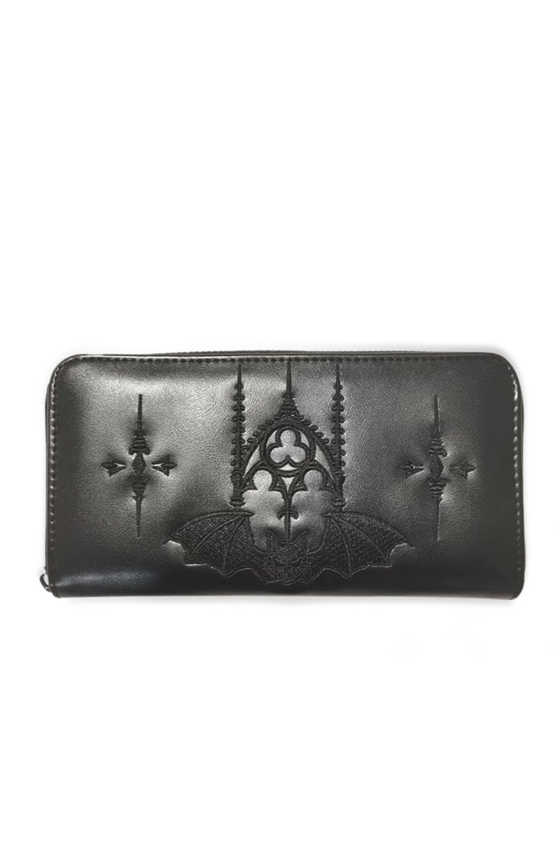 画像1: GOTHIC BAT WALLET / 財布【Banned Apparel】 (1)