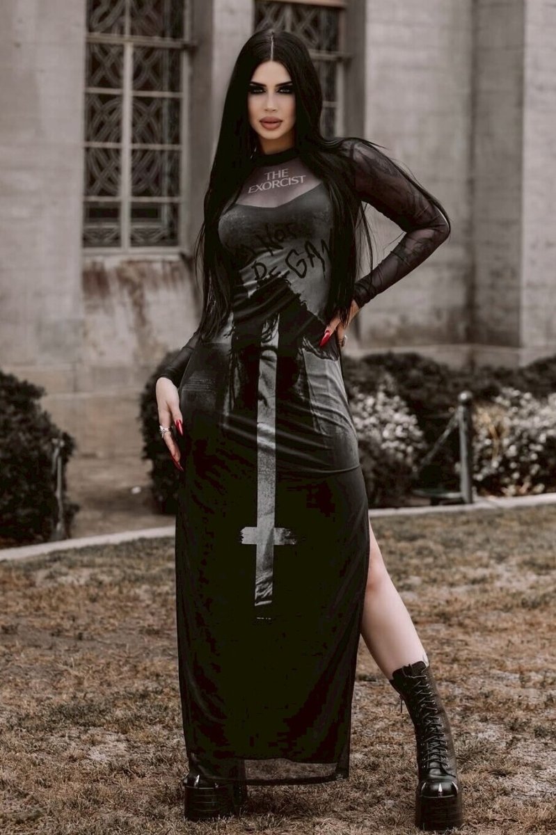 画像1: Do You Know What She Did? Maxi Dress / ワンピース【KILL STARxEXORCIST】 (1)
