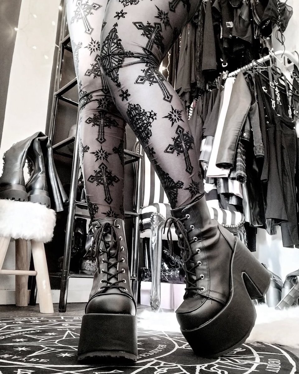 画像28: [取り寄せ]CAMEL-203 / ビーガンレザー / 厚底シューズ【DEMONIA】 (28)