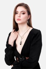 画像4: CRYSTAL FERN O-RING NECKLACE / ネックレス【Restyle】 (4)